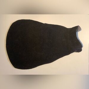 Black fleece pet cape. Size medium